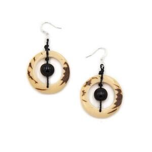 Fair Trade Tagua Nut Organic Earrings Jewelry (Sustainable & Eco-Friendly)